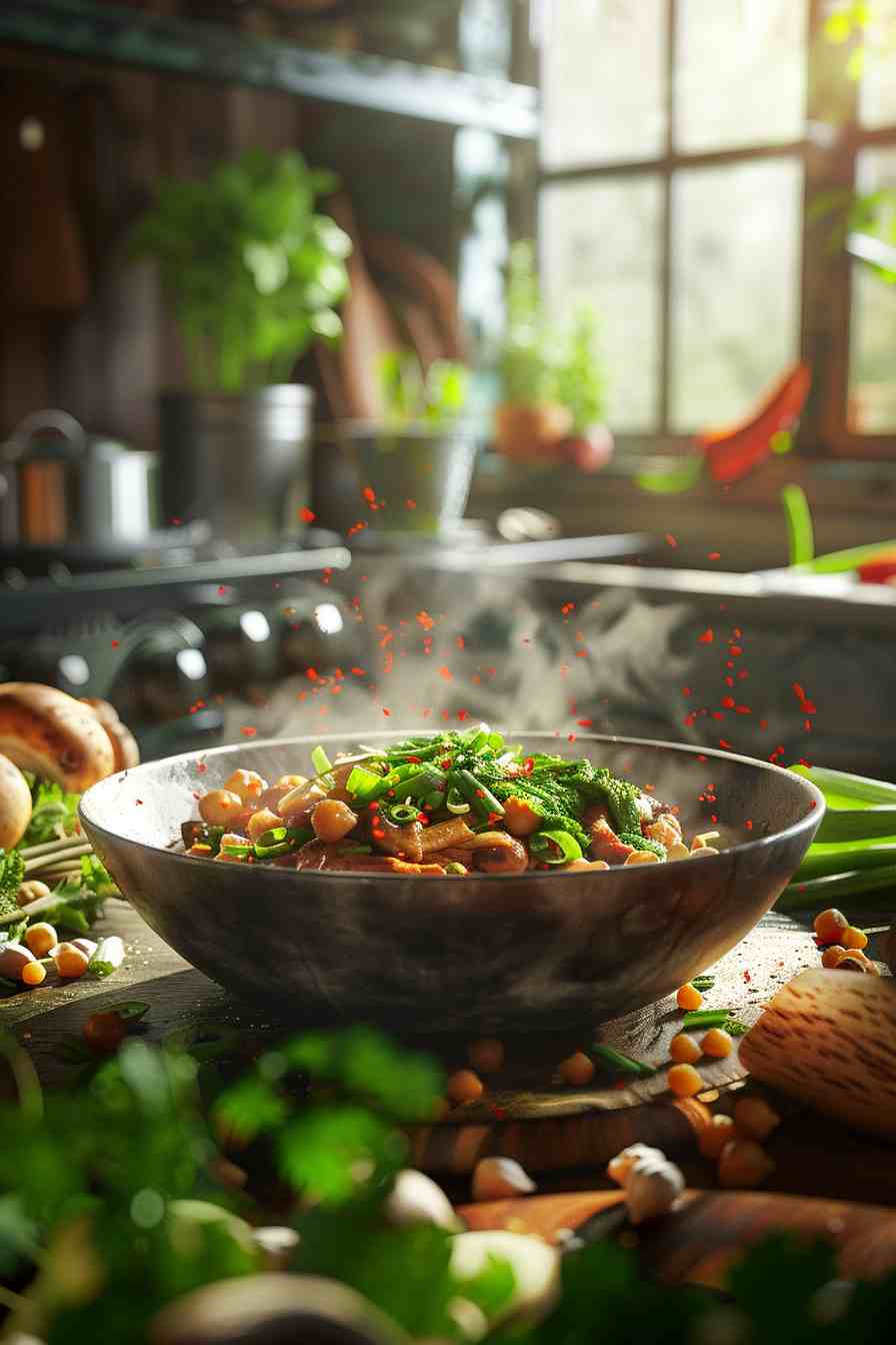 Mushroom and Chickpea Stir-Fry Mushroom and Chickpea Stir-Fry