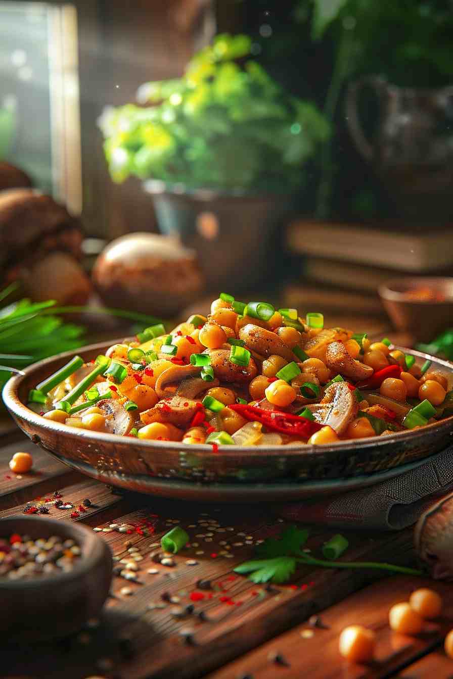 Mushroom and Chickpea Stir-Fry Mushroom and Chickpea Stir-Fry