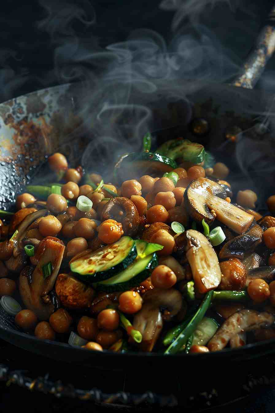 Mushroom and Chickpea Stir-Fry Mushroom and Chickpea Stir-Fry