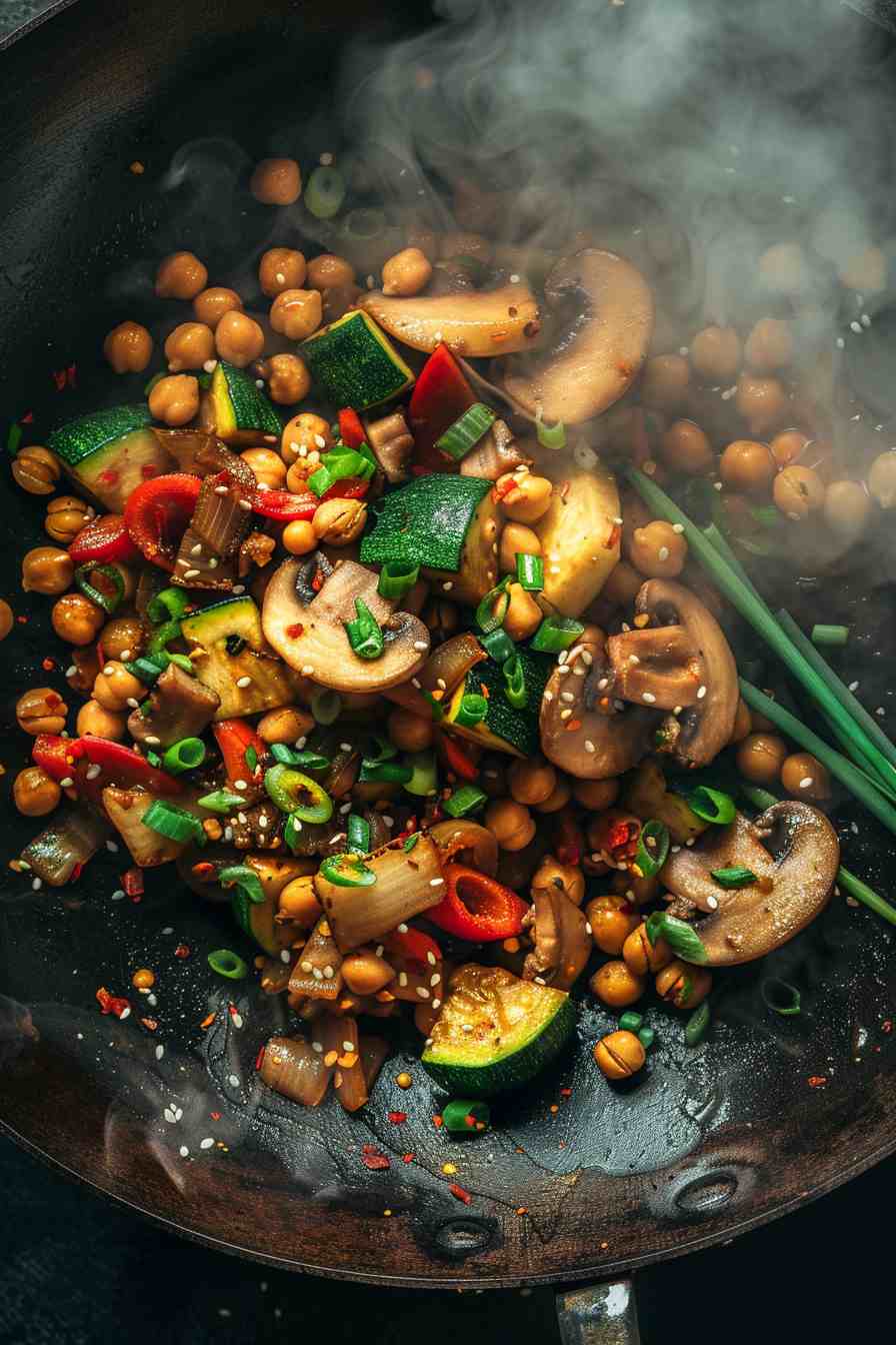 Mushroom and Chickpea Stir-Fry Mushroom and Chickpea Stir-Fry