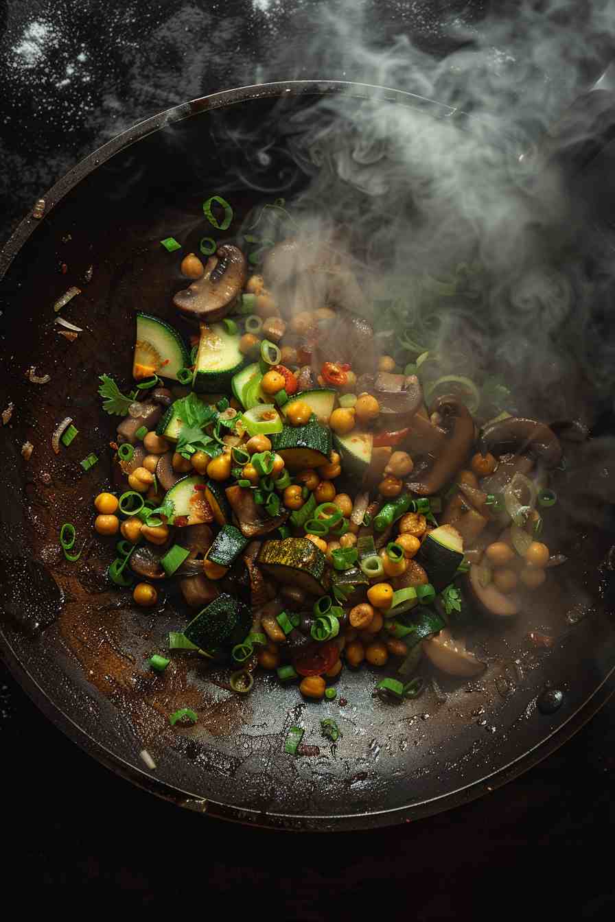 Mushroom and Chickpea Stir-Fry Mushroom and Chickpea Stir-Fry