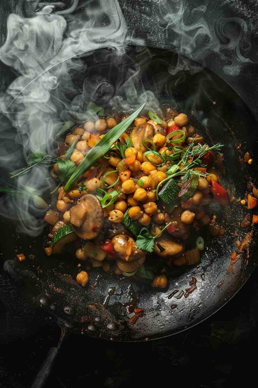 Mushroom and Chickpea Stir-Fry Mushroom and Chickpea Stir-Fry