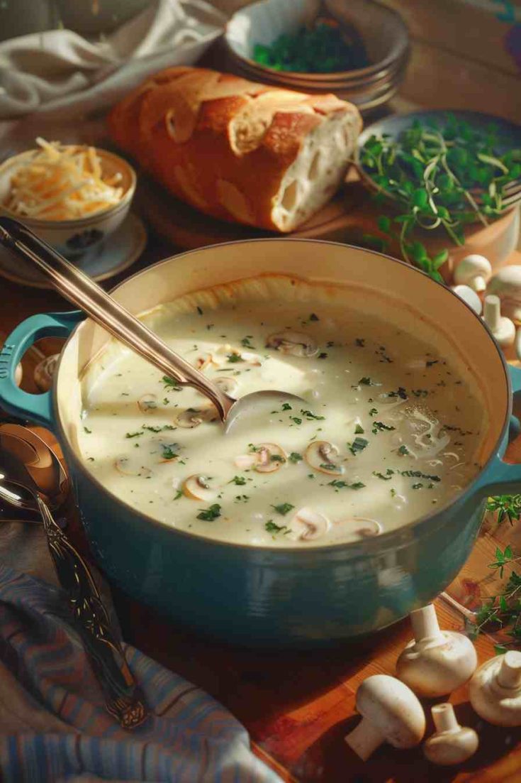 Creamy Garlic Mushroom Soup