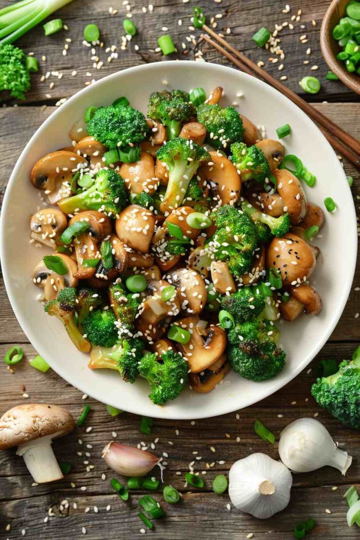 Mushroom and Broccoli Stir-Fry