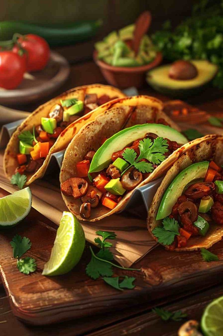 Vegan Mushroom Tacos with Avocado Vegan Mushroom Tacos with Avocado