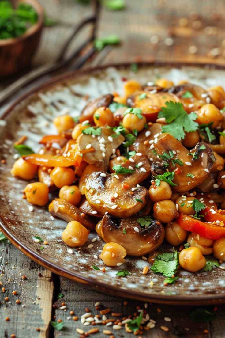 Mushroom and Chickpea Stir-Fry