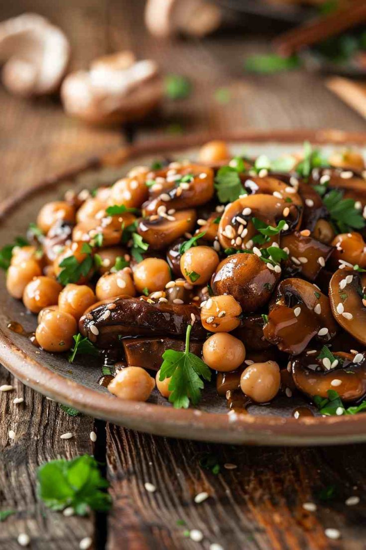 Mushroom and Chickpea Stir-Fry