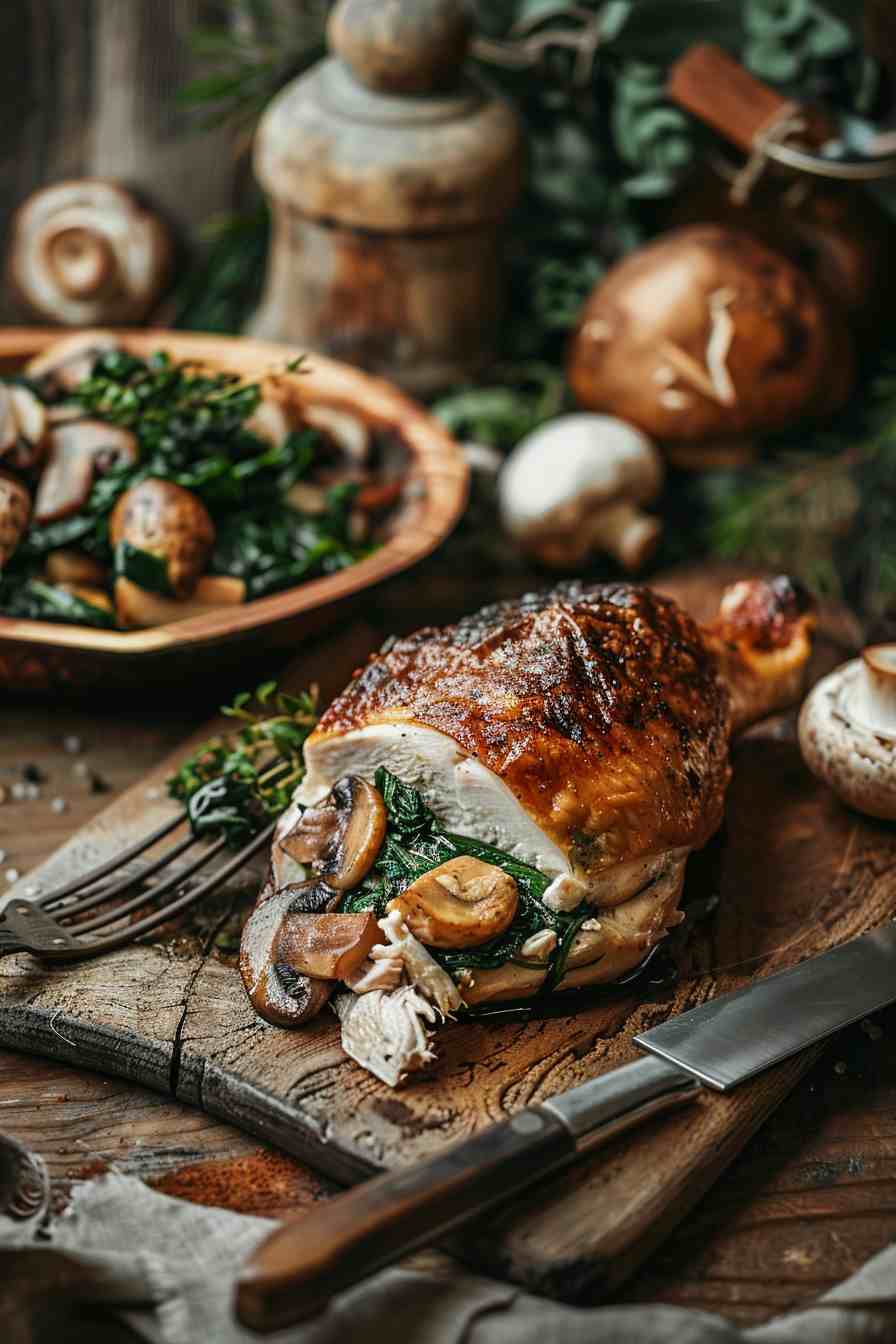 Mushroom Spinach Stuffed Chicken Breast Mushroom Spinach Stuffed Chicken Breast