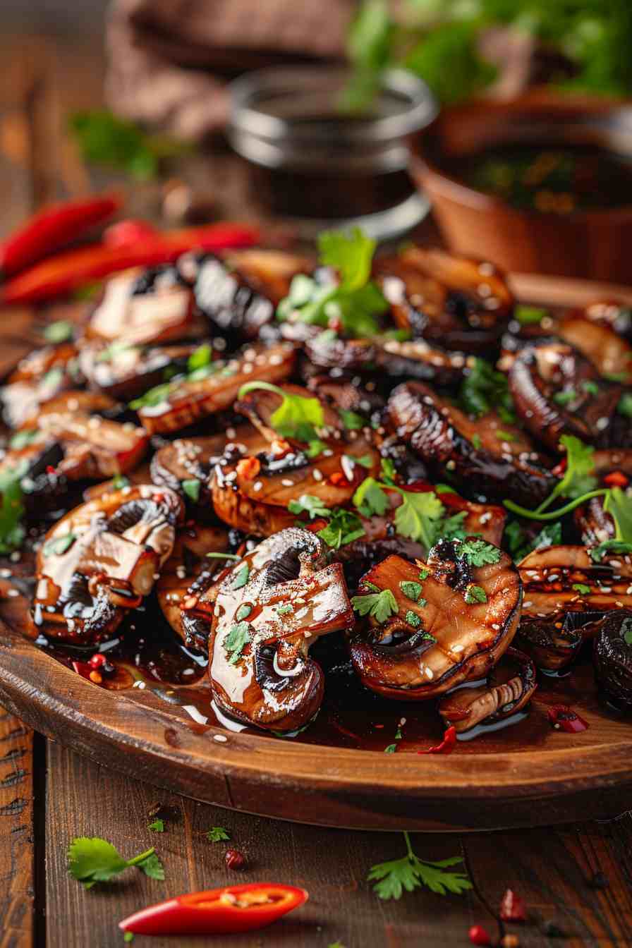 Grilled Mushrooms with Soy Ginger Marinade Grilled Mushrooms with Soy Ginger Marinade