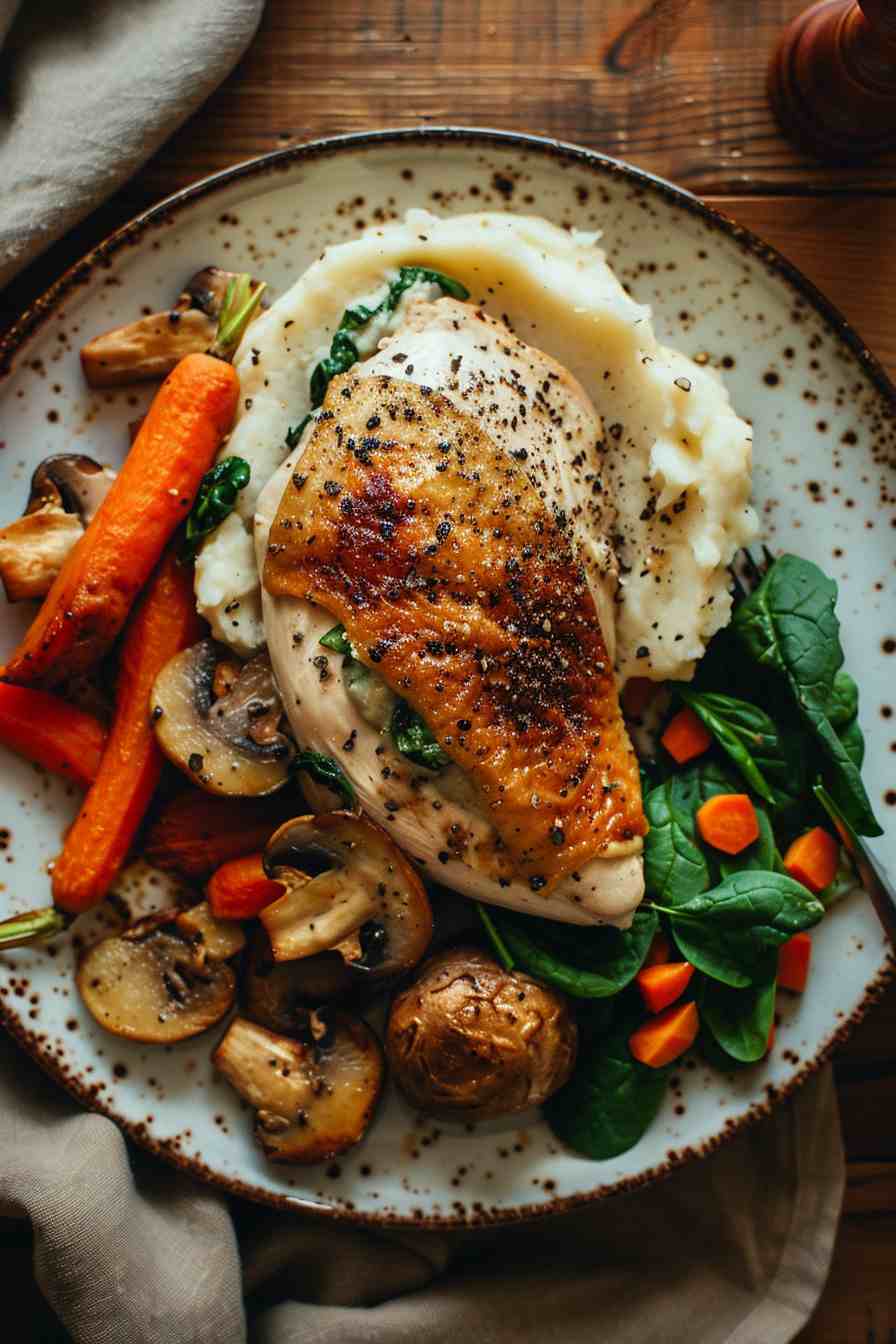 Mushroom Spinach Stuffed Chicken Breast Mushroom Spinach Stuffed Chicken Breast