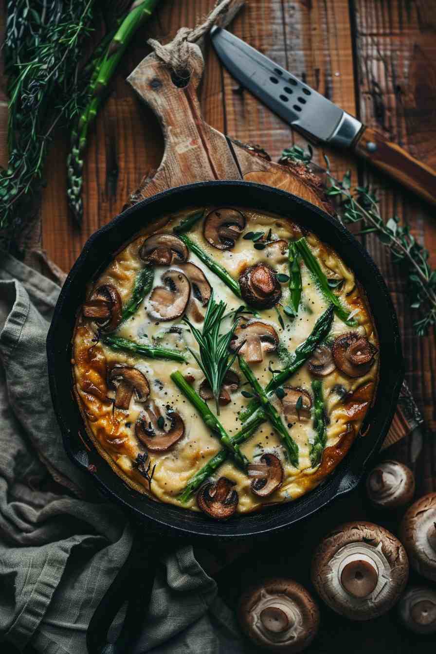 Mushroom and Asparagus Frittata Mushroom and Asparagus Frittata