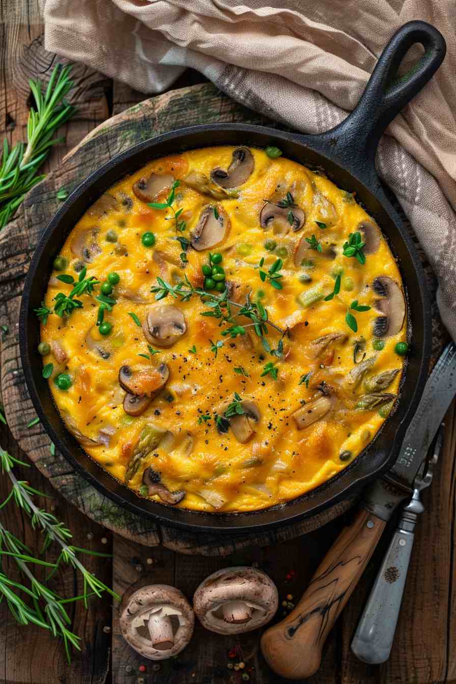Mushroom and Asparagus Frittata Mushroom and Asparagus Frittata