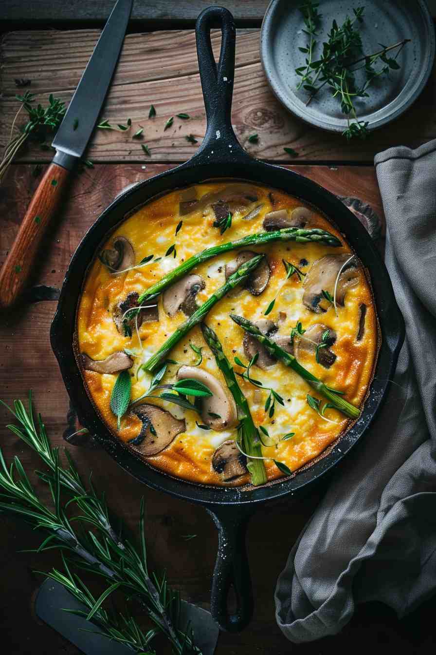 Mushroom and Asparagus Frittata Mushroom and Asparagus Frittata
