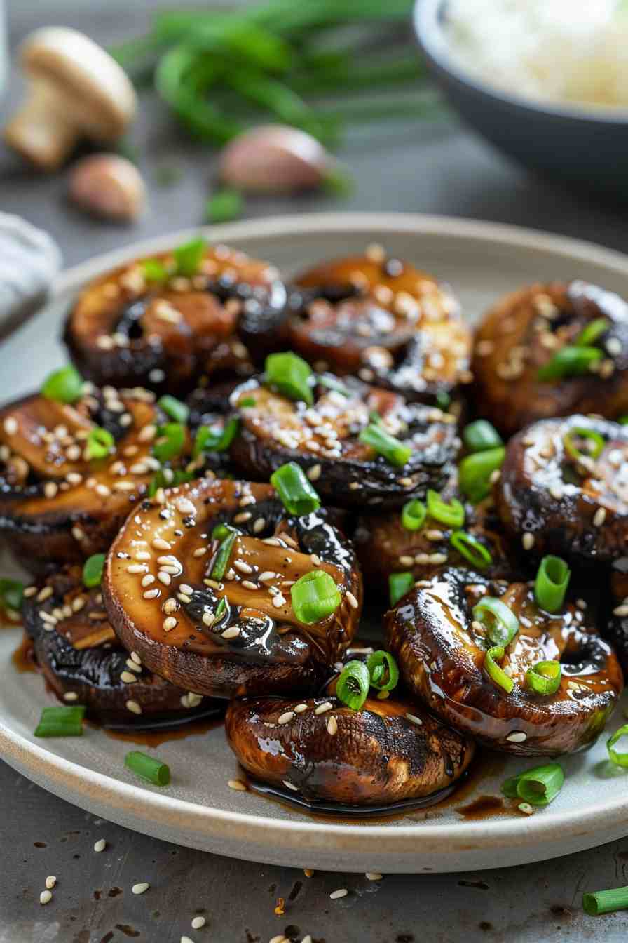 Grilled Mushrooms with Soy Ginger Marinade Grilled Mushrooms with Soy Ginger Marinade