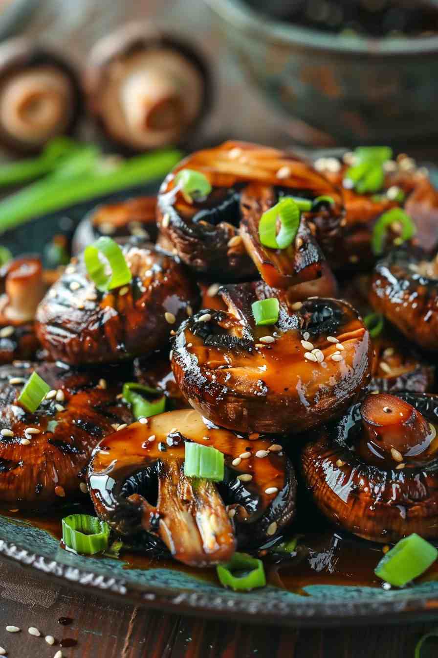 Grilled Mushrooms with Soy Ginger Marinade Grilled Mushrooms with Soy Ginger Marinade