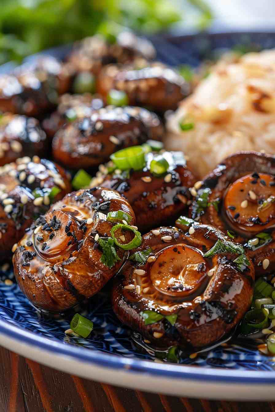Grilled Mushrooms with Soy Ginger Marinade Grilled Mushrooms with Soy Ginger Marinade