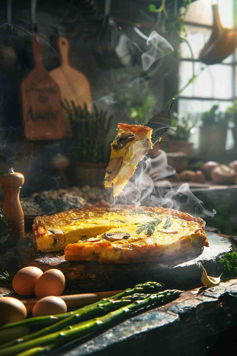 Mushroom and Asparagus Frittata Mushroom and Asparagus Frittata