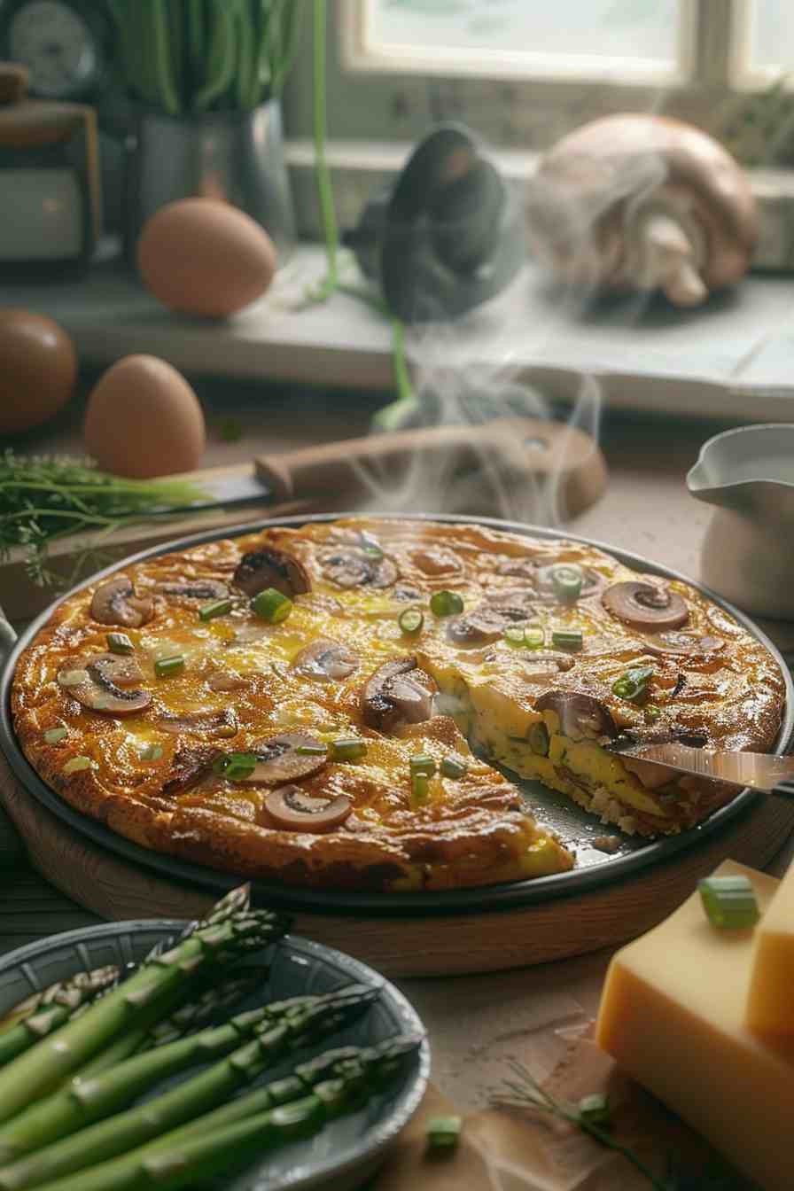 Mushroom and Asparagus Frittata Mushroom and Asparagus Frittata