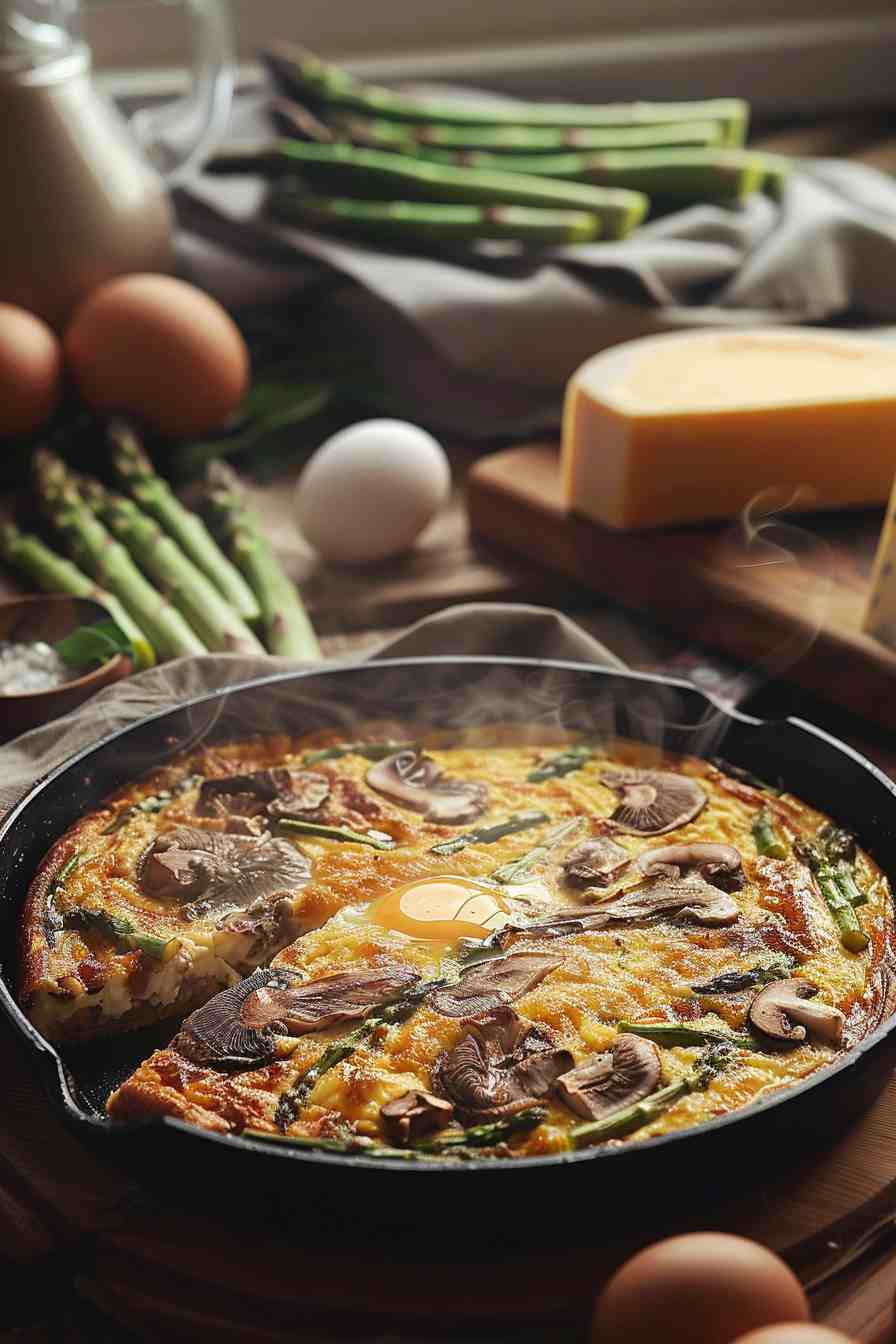 Mushroom and Asparagus Frittata Mushroom and Asparagus Frittata