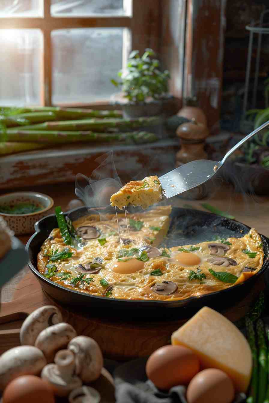 Mushroom and Asparagus Frittata Mushroom and Asparagus Frittata