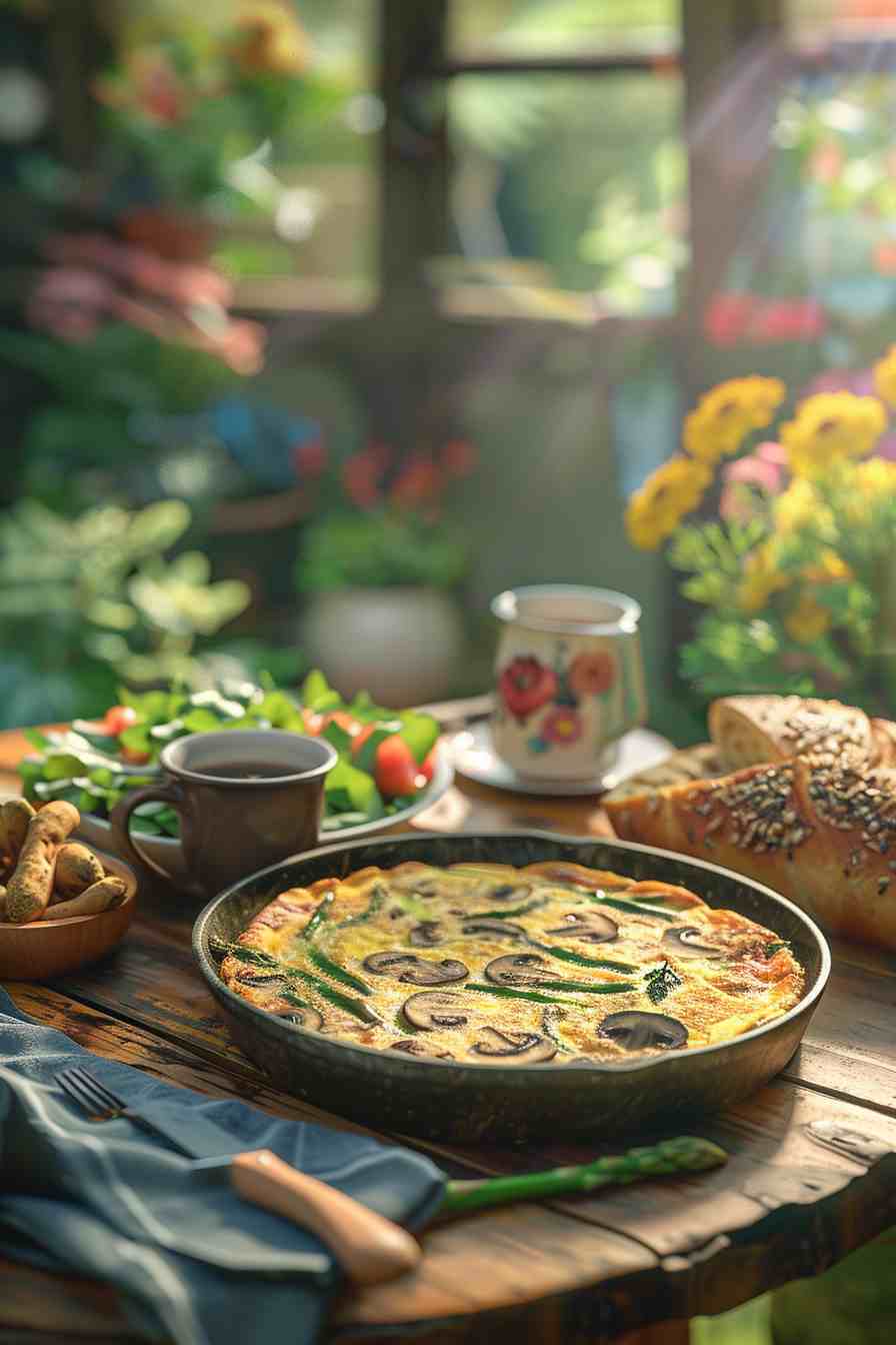 Mushroom and Asparagus Frittata Mushroom and Asparagus Frittata
