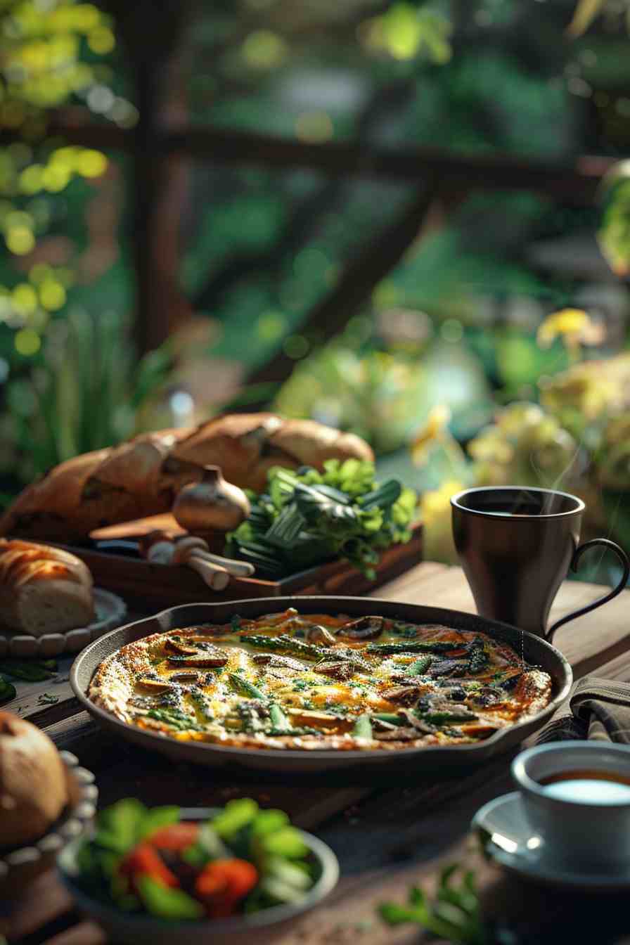 Mushroom and Asparagus Frittata Mushroom and Asparagus Frittata