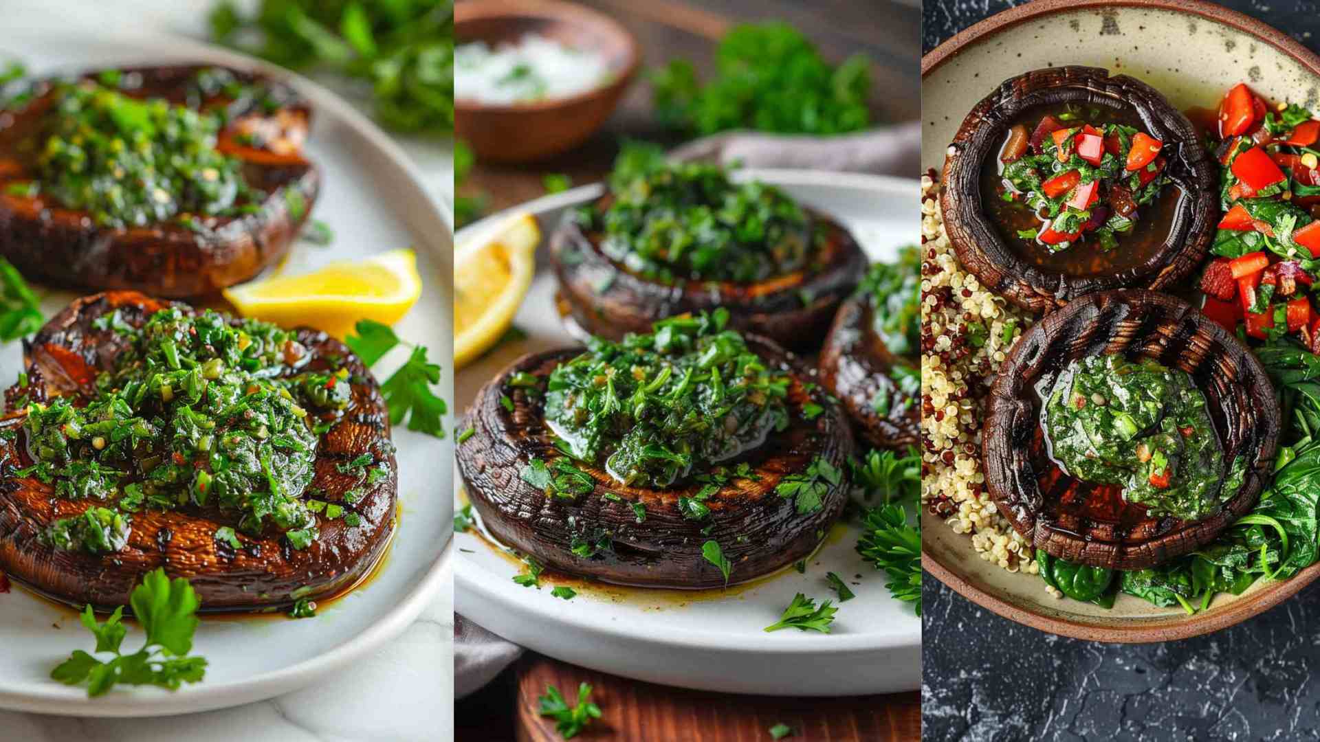 Vegan Portabella Mushroom Steaks with Chimichurri