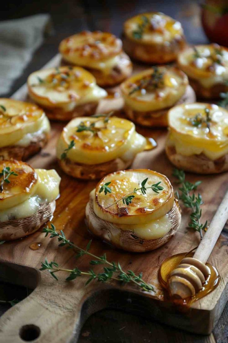 Apple and Brie-Stuffed Mushrooms