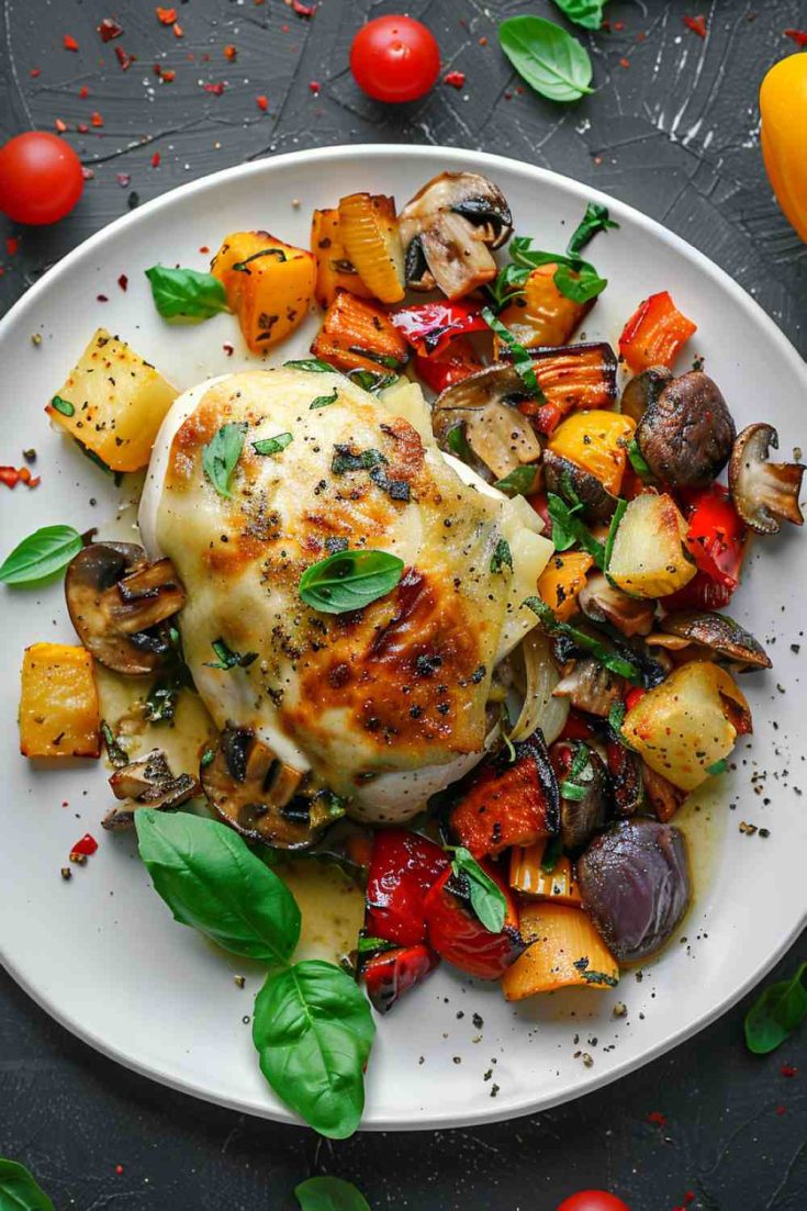 Baked Portabella Mushrooms with Parmesan and Herbs