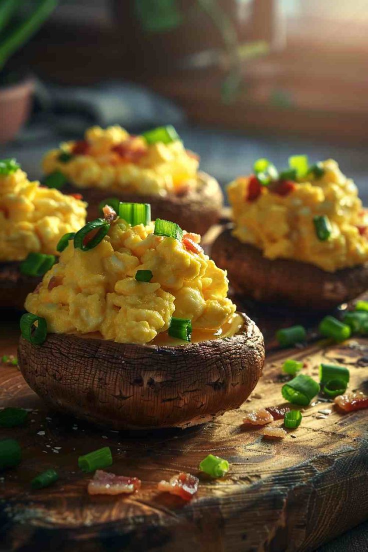 Breakfast-Stuffed Mushrooms with Eggs