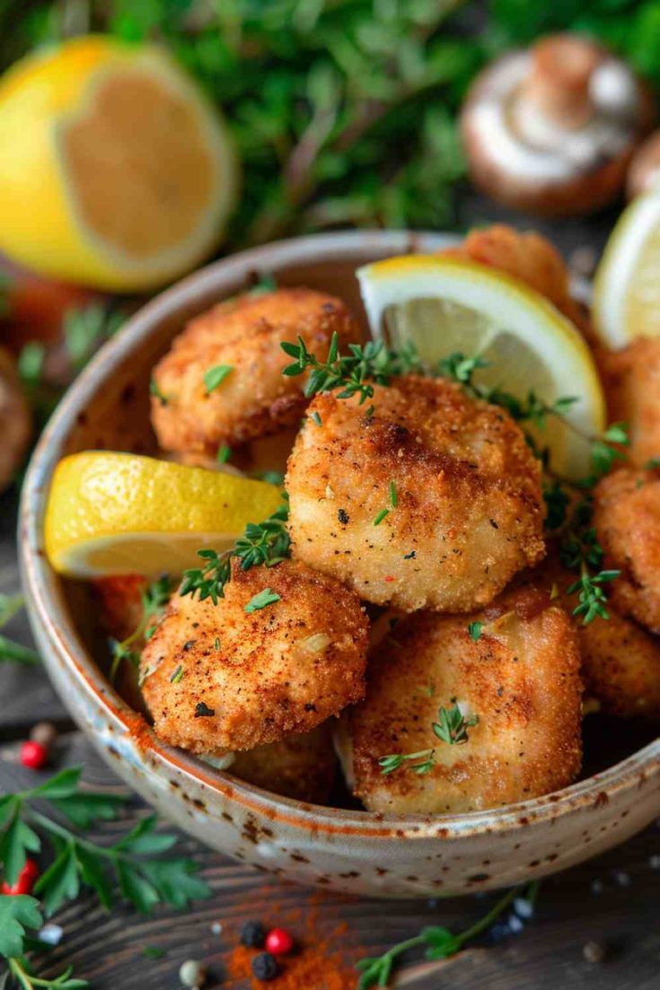 Buttermilk Fried Mushrooms with Spices