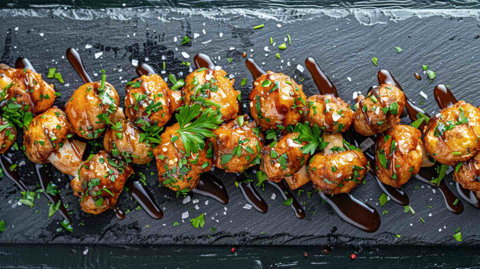 Cajun Fried Mushrooms with Garlic Sauce.