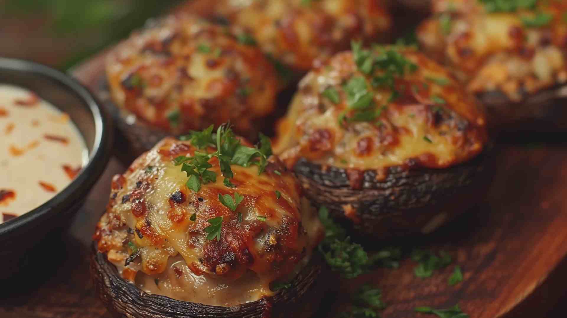 Cajun-Style Stuffed Mushrooms (3)