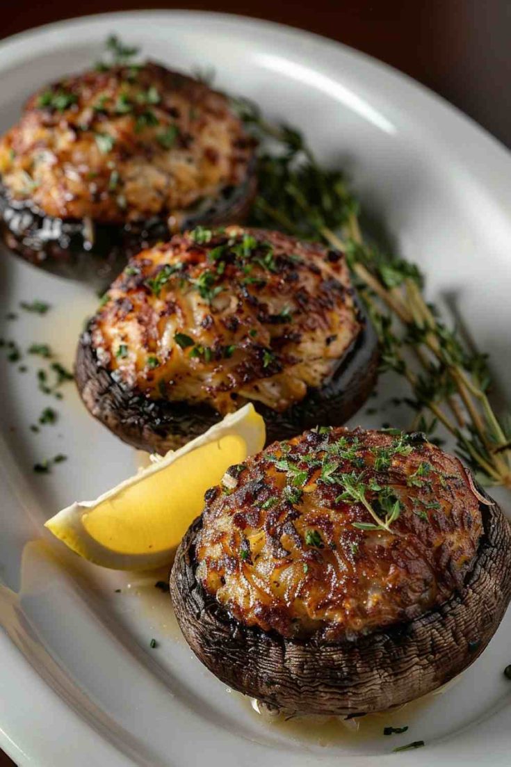 Crab-Stuffed Portobello Mushrooms