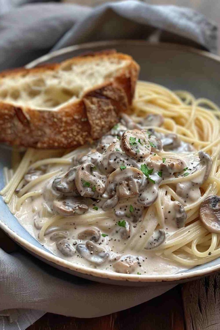 Creamy Garlic Mushroom Pasta