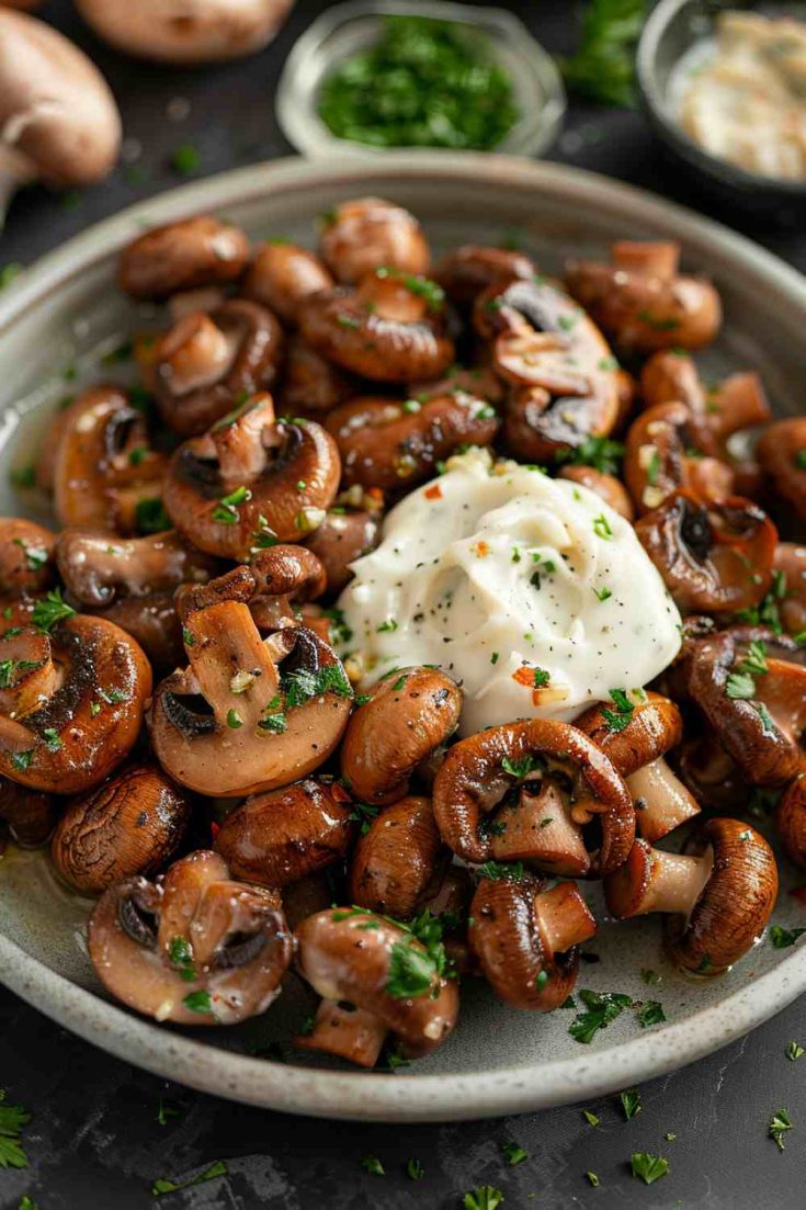 Crispy Fried Mushrooms with Garlic Aioli