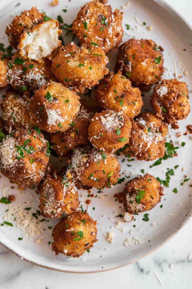 Crispy Fried Mushrooms with Parmesan