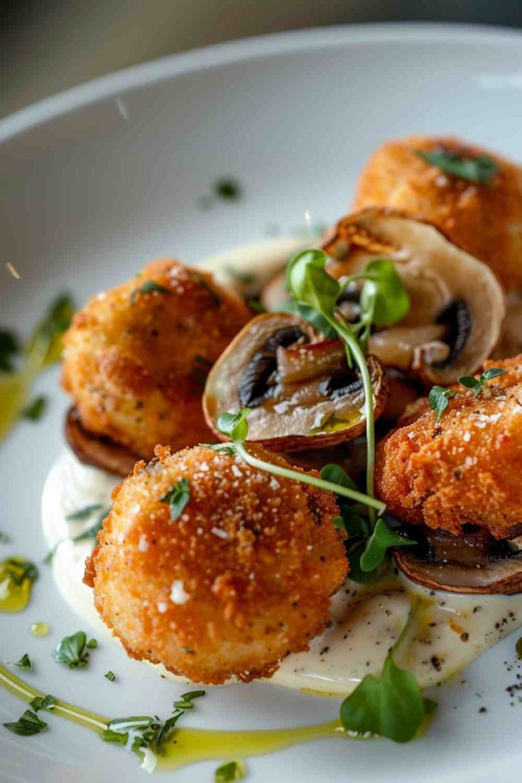 Crispy Fried Mushrooms with Ranch Dip