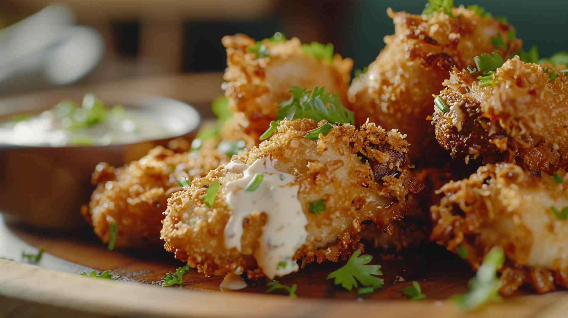 Crispy Fried Portobello Mushrooms