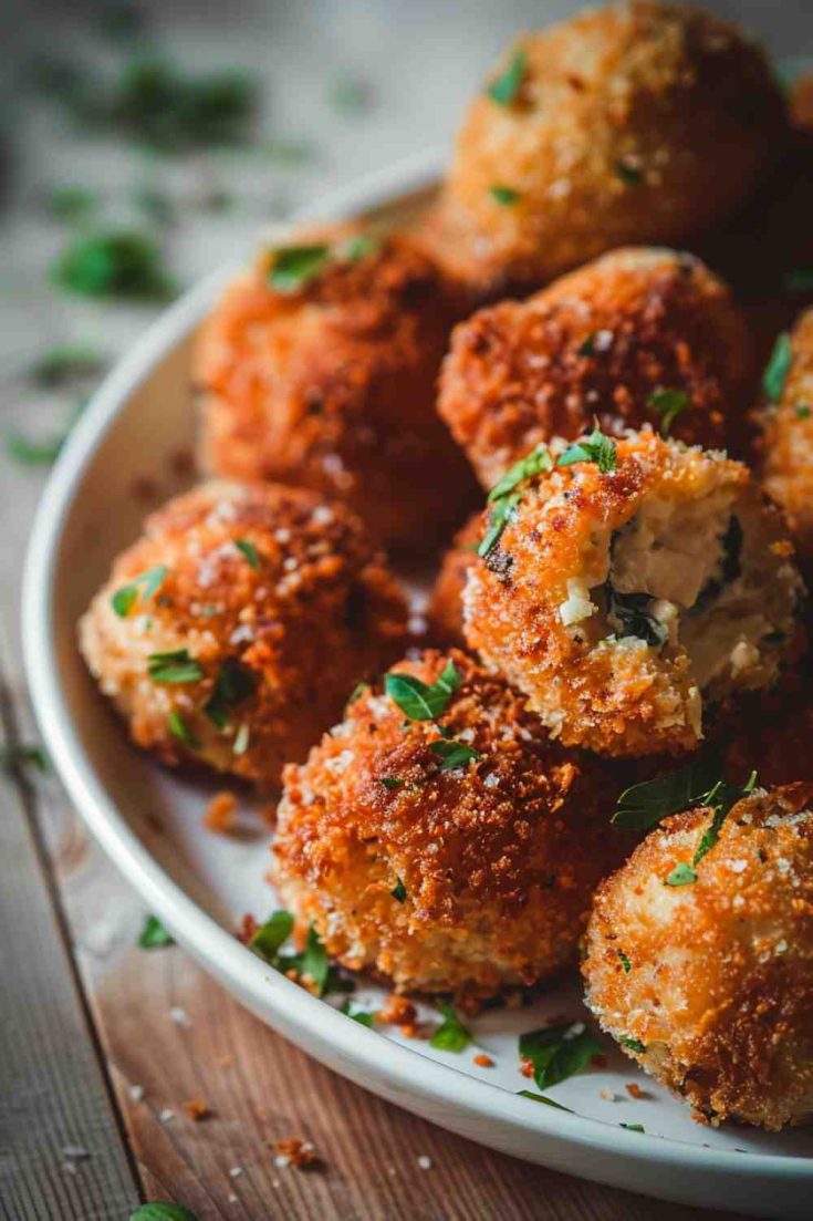 Crispy Fried Stuffed Mushrooms