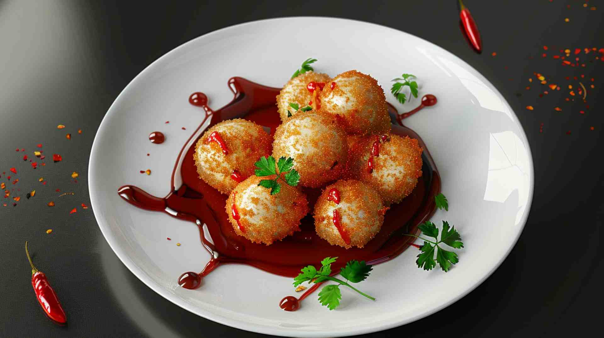 Deep Fried Mushrooms with Spicy Ketchup