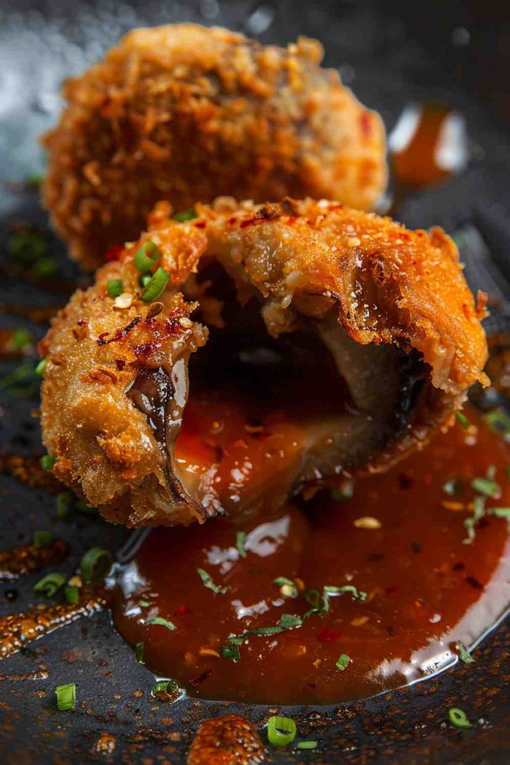 Deep Fried Mushrooms with Spicy Ketchup