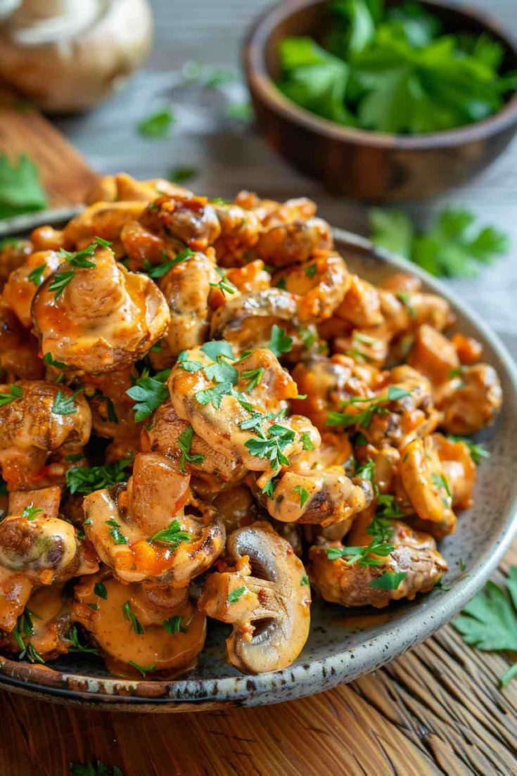 Fried Mushrooms with Chipotle Sauce