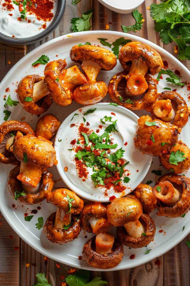 Fried Mushrooms with Sweet Chili Sauce