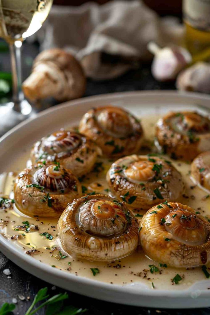 Garlic Butter Escargot Mushrooms