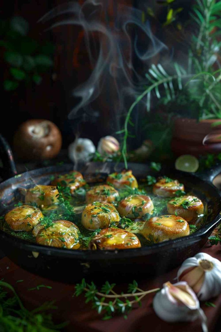 Garlic Butter Escargot Mushrooms