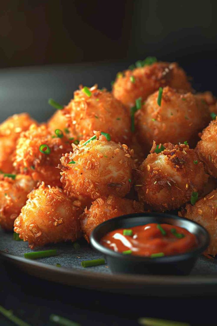 Golden Fried Mushrooms with Sriracha Mayo