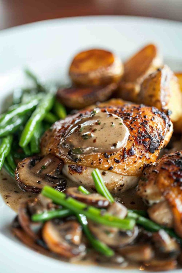 Grilled Chicken with Mushroom Sauce