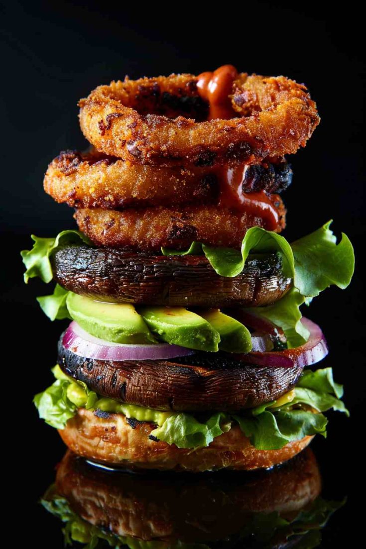 Grilled Portabella Mushroom Burgers with Avocado