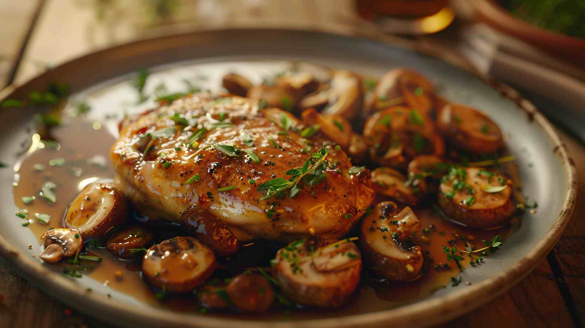 Honey Garlic Chicken and Mushrooms